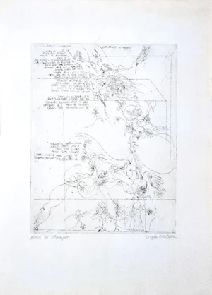 Sergio Barletta - the Death of Print - Original Etching - 1970s