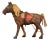 19th Century French Leather Papier Mache and Horse Hair Painted Sculpture For Sale