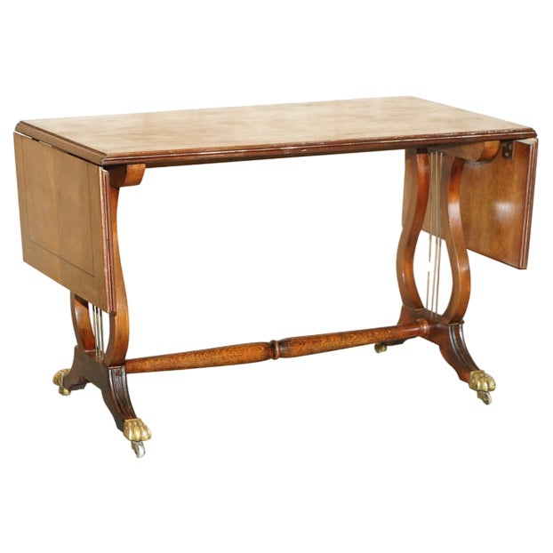 Vintage Extendable Coffee Table in Flamed Hardwood For Sale