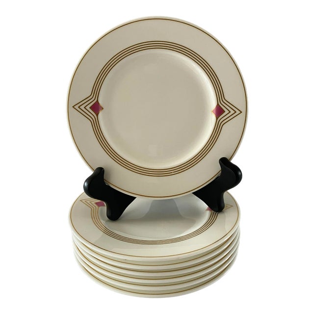 Vintage 1980s Villeroy & Boch Origo China Bread Plates - Set of 7 For Sale