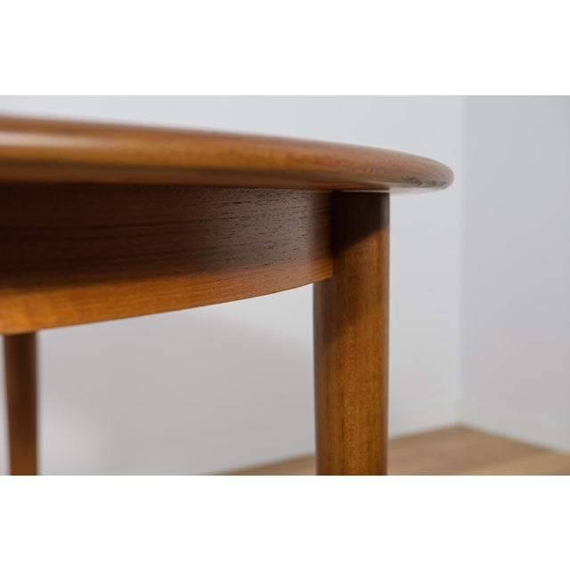 Mid-Century Round Teak Extendable Dining Table from Skovmand & Andersen, Denmark, 1960s For Sale - Image 15 of 18
