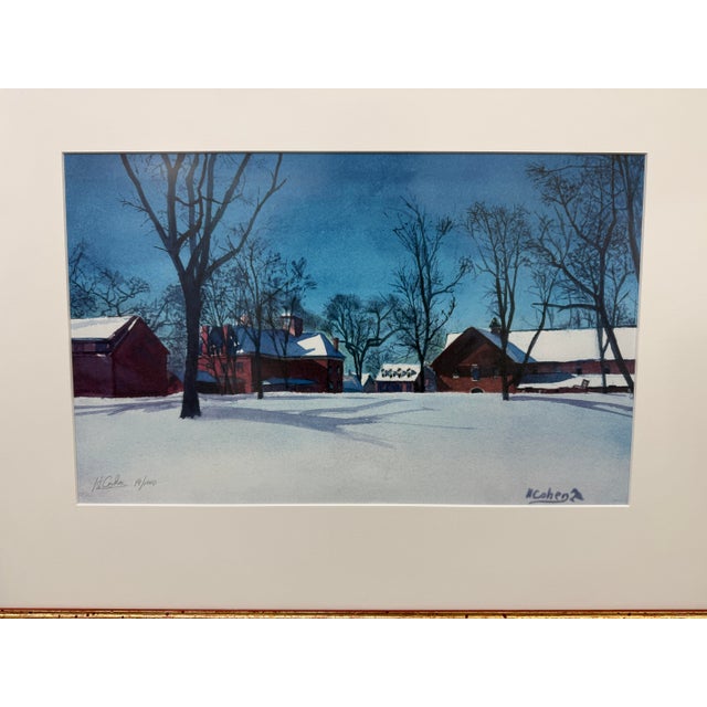 Wood Robert Cohen Kentlands Mansion Lmt. Ed. Painting, Signed For Sale - Image 7 of 12