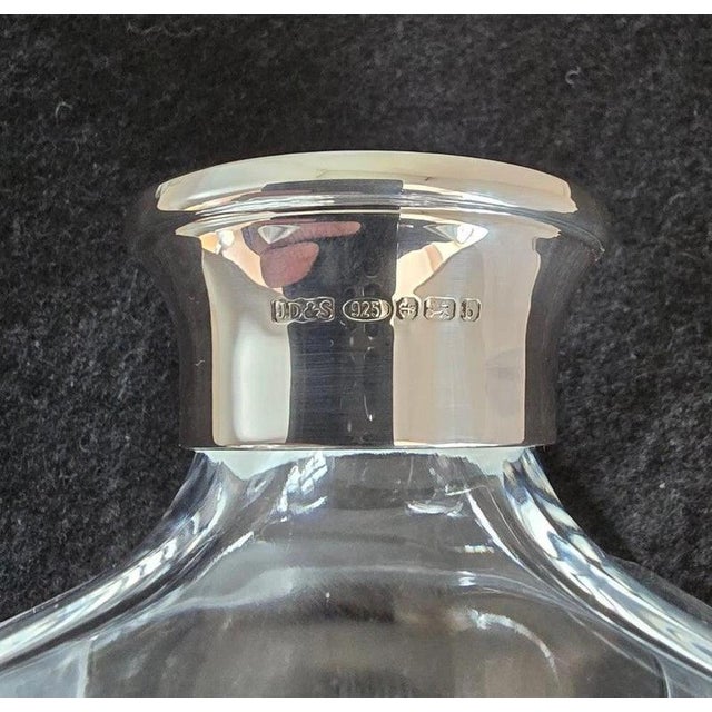 Sterling Silver Mounted Cut Glass Decanter from James Dixon & Sons, 2001 For Sale - Image 6 of 18