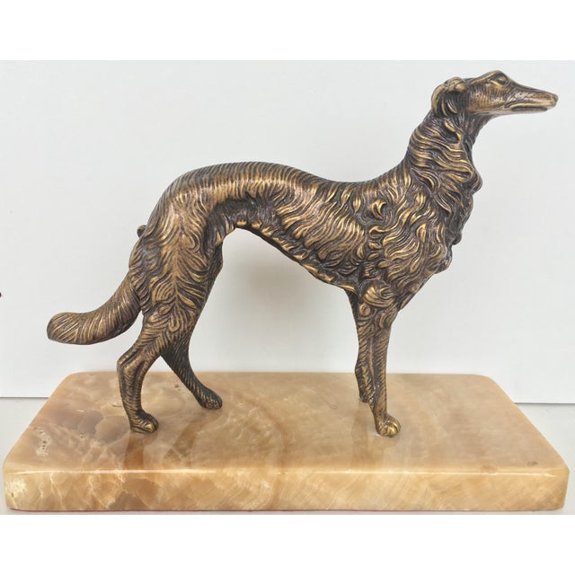 19th Century French Silver Patinated Bronze Greyhound For Sale - Image 4 of 10