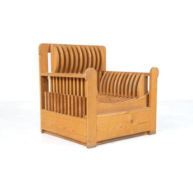 Armchairs from the Mobili Nella Valle Series attributed to Mario Ceroli, 1970s, Set of 2 For Sale - Image 8 of 14