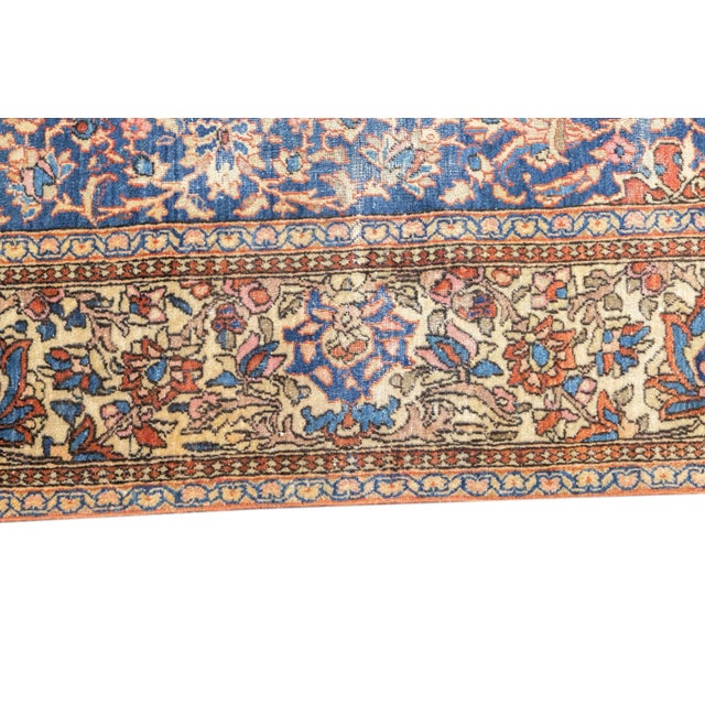 Antique Persian Isfahan Rug 4’2" X 6’7" For Sale - Image 10 of 12