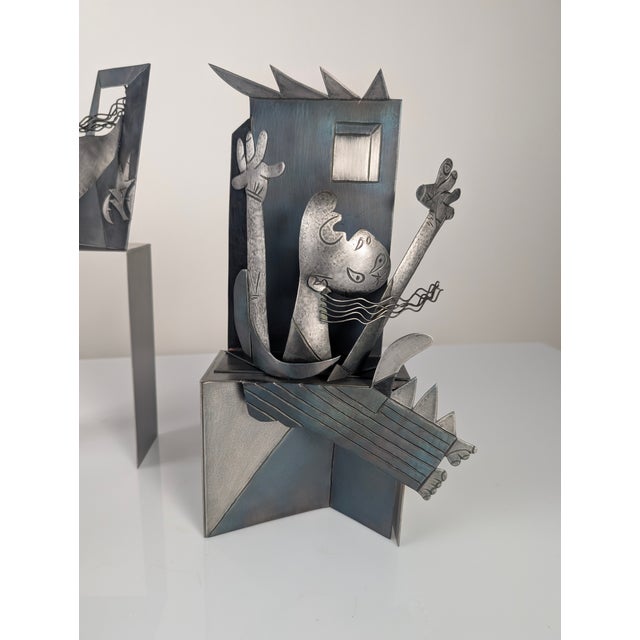 Metal Guernica Sculptures from Picasso, Set of 10 For Sale - Image 6 of 17