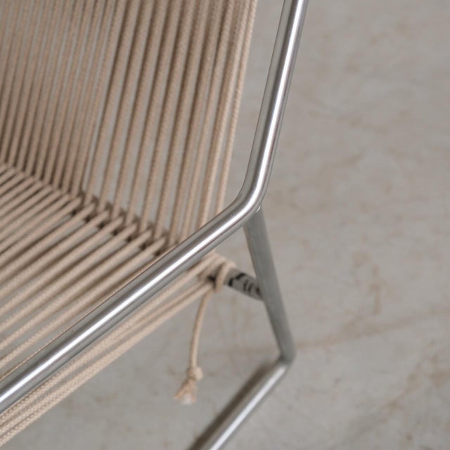 Metal Mid-Century Modern Danish Steel Armchairs by Henning Flok, 1960s, Set of 2 For Sale - Image 7 of 14