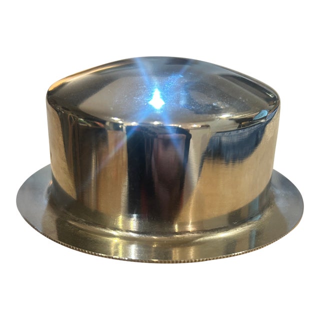 1950s Italian Silver Plate Rosary Box With Domed Lid For Sale