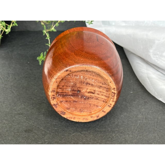 Wood Decorative Hand Turned Wooden Box With Lid For Sale - Image 7 of 12