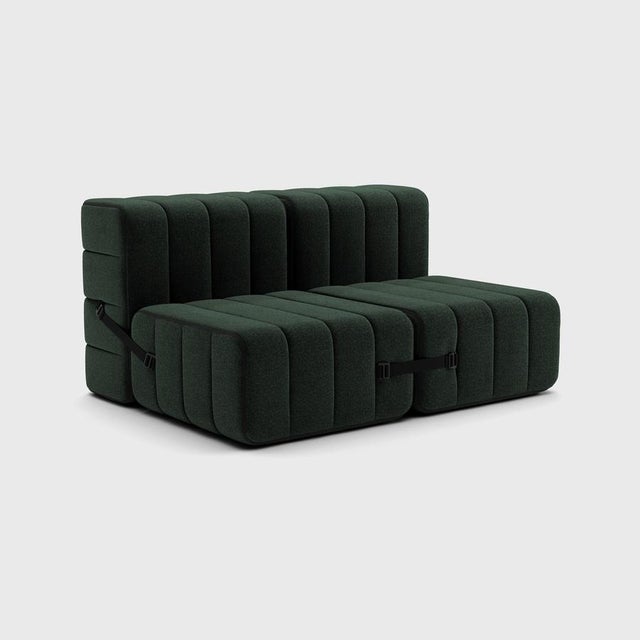 Not Yet Made - Made To Order Curt Modular Set - Flexible 2-Seater - Dama - 0061 (Dark Green) by Ambivalenz, Set of 4 For Sale - Image 5 of 5