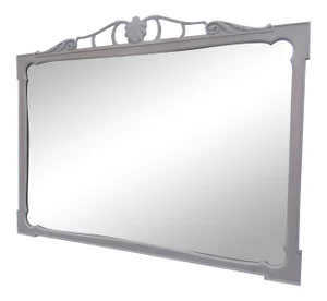 White Wash Painted Wall Bathroom Vanity Dresser Mirror