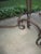 Brown Vintage French Ornate Iron With Marble and Glass Top Console Table For Sale - Image 8 of 18