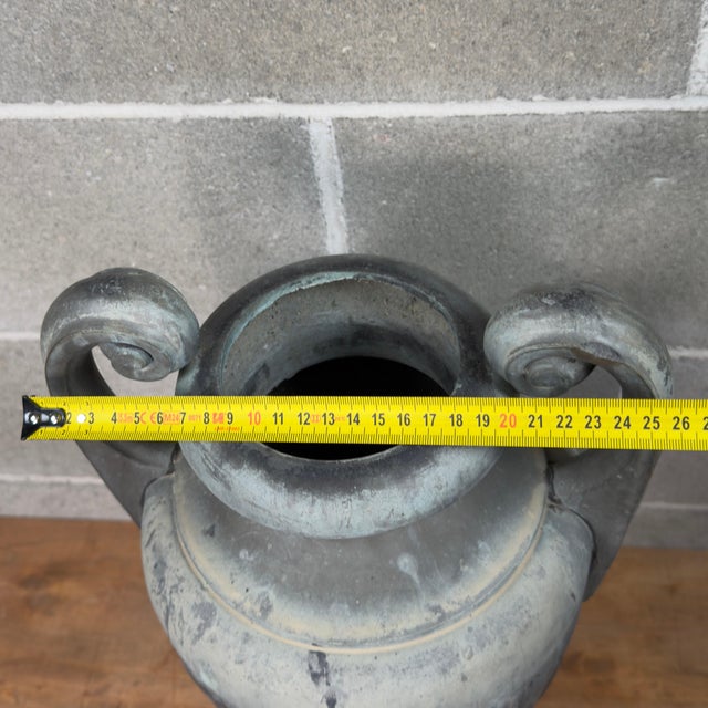 Large Patinated Bronze Vases, 1960s, Set of 2 For Sale - Image 9 of 11