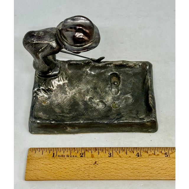 Mid 20th Century Tarnished-Resistant Silver Plate F. Duffer’s Ashtray Catchall Japan For Sale - Image 11 of 12