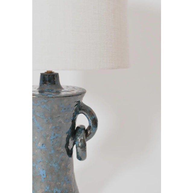 Kasaï Blue Handles Ceramic Lamp by Barracuda Interiors For Sale - Image 4 of 5