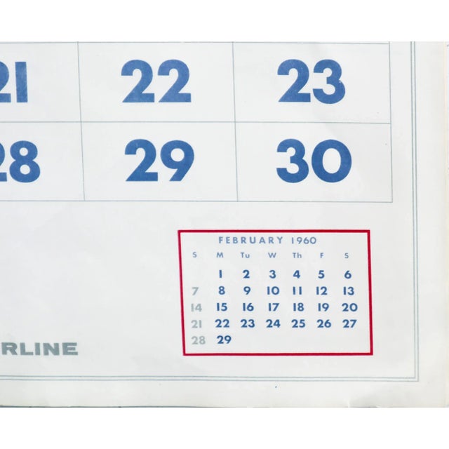 1960 French Travel Ephemera - Air France Calendar (Complete), 6 Pages R/V For Sale - Image 12 of 12