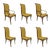Mid 20th Century Karges French Regency Style Klismos Saber Leg Walnut Dining Chair - Set of 6 For Sale