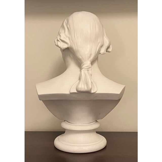 Antique 19th Century English Parian Porcelain Bust of President George Washington After Houdon For Sale - Image 10 of 16