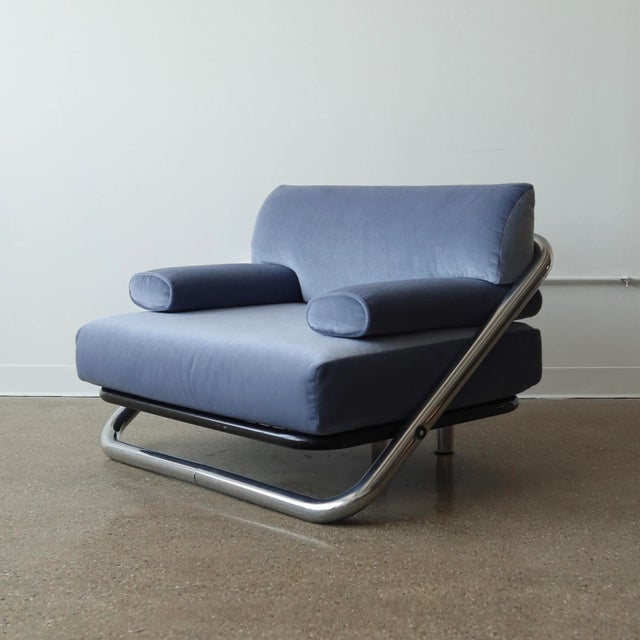 Blue Lounge Chair by Kinetics C. 1980s For Sale - Image 8 of 8