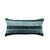 African Dark Green Stripe Tie Dye African Yoruba Lumbar Pillow Cover // 12 X 20 For Sale - Image 3 of 3