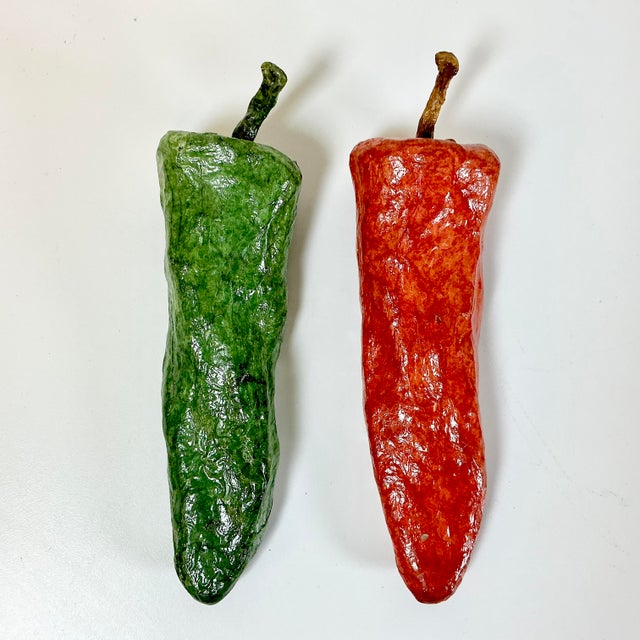 Paper 1980s Vintage Boho Chic Lacquered Papier Mache’ Vegetables & Mushrooms Sculptural Objects - Set of 5 For Sale - Image 7 of 10