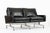 Vintage Postmodern Black Leather & Brushed Steel Loveseat Sofa, 1980s For Sale - Image 11 of 11