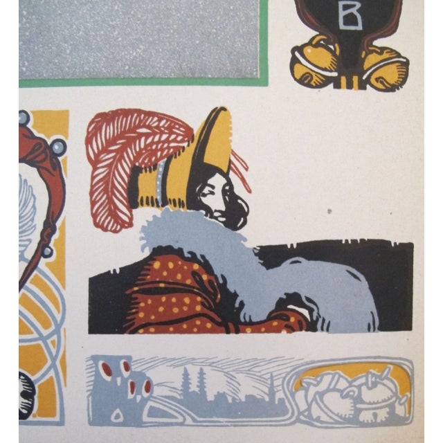 Vintage German Decorator Sheets Circa 1900s For Sale - Image 4 of 4