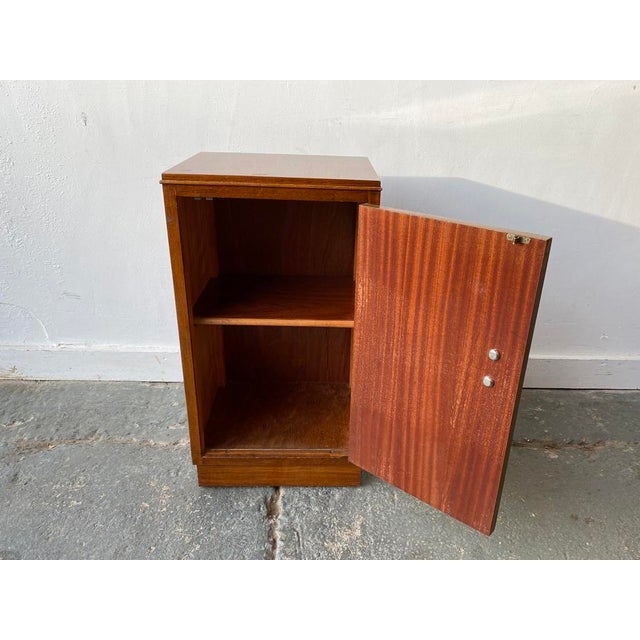 Vintage Bedside Cabinet with Decorative Handle, 1940s For Sale - Image 6 of 7