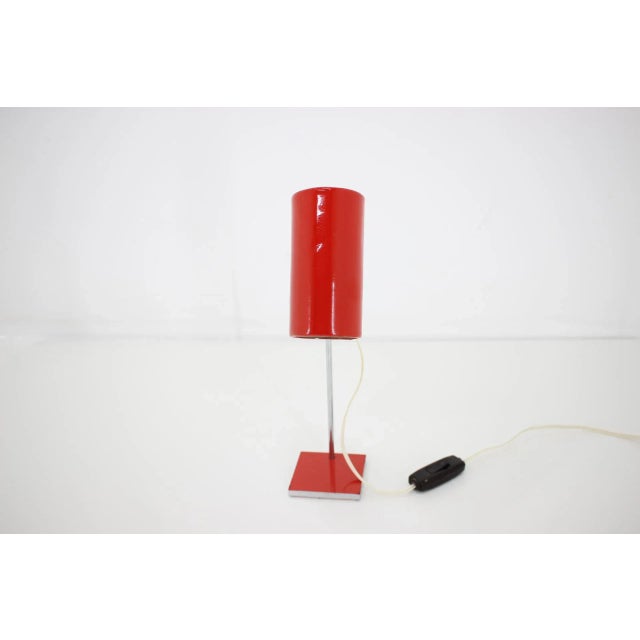 Vintage Red Table Lamp from Lidokov, 1960s For Sale - Image 9 of 12