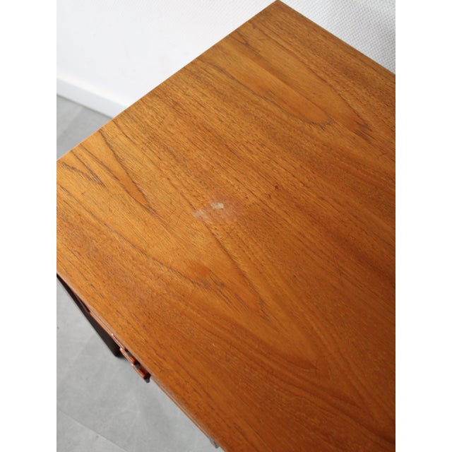 Brown Vintage Danish Desk in Teak attributed to Domino Møbler, 1960s For Sale - Image 8 of 11