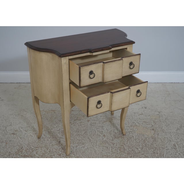 Italian 1990s Italian Continental Style 2 Drawer Painted Commode Chest For Sale - Image 3 of 17