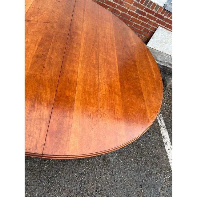Vintage Contemporary Style Customized Solid Cherry Round Dining Table with 3 Leaves. Solid wood, rich wood grain Very...