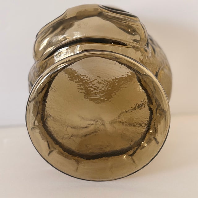 Glass Vintage Libby Smoke Brown Hippopotamus Glass Jar, 1.5 Gl Cookie Jar, Big Top Circus Hippo For Sale - Image 7 of 9
