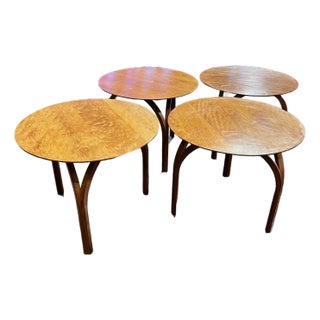 2000 Thomas Moser Cherrywood Round Vaulted Table - Set of 4 For Sale