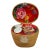 Rattan Wicker Picnic Basket With Tea Set Included For Sale