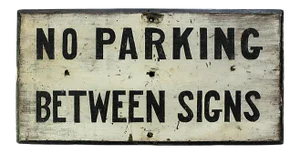 No Parking Between Signs