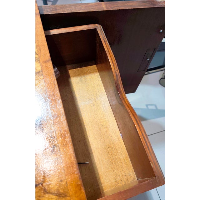 Vintage Burl Walnut Desk, 1930s For Sale - Image 11 of 17