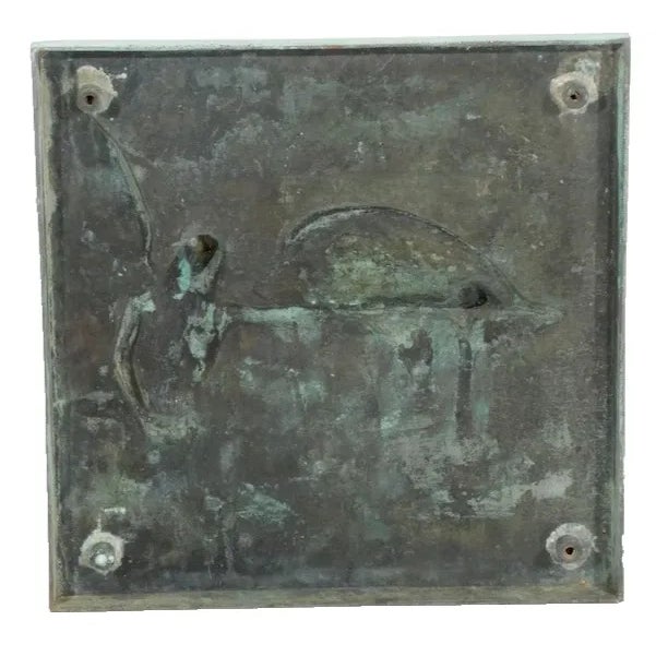 Turquoise Cast Bronze Sundial "Father Time" by Louis F. Ragot C For Sale - Image 8 of 9