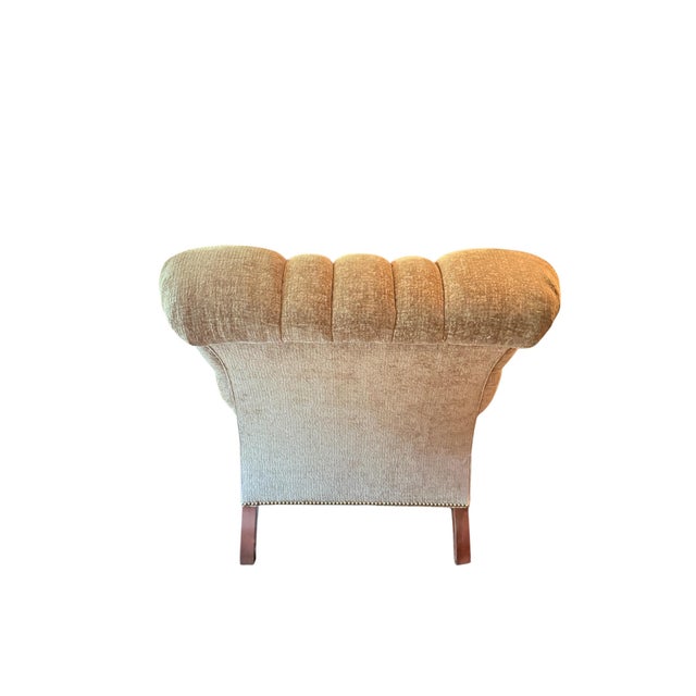 Olive Stickley Leopold Upholstered Chair and Ottoman Matching Set For Sale - Image 8 of 13