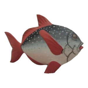 Wooden Fish Hand Painted Whimsical Island Art