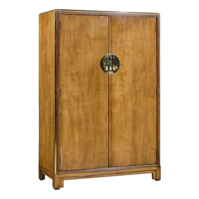 Michael Taylor for Baker Furniture Far East Collection Mid Century Armoire For Sale