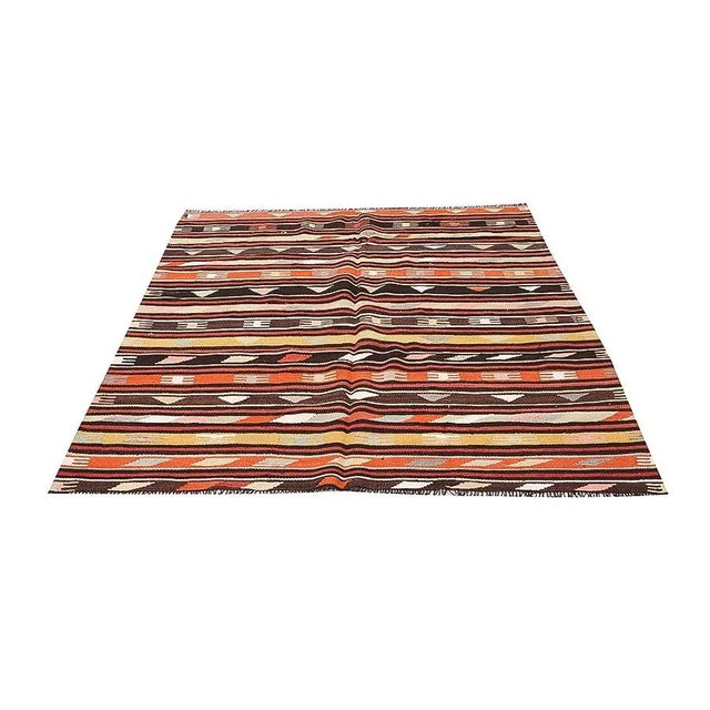 Vintage Handwoven decorative kilim rug from Kars region of Turkey.Approximately 50-60 years old. In very good condition.