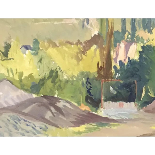 Isaac Charles Goetz, Le Saève, 1939, Gouache on Paper For Sale - Image 4 of 8