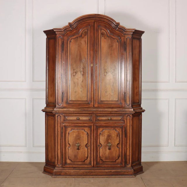 Italian Walnut Cupboard, 1920s For Sale - Image 10 of 10