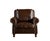 2020s English Rolled Arm - Arm Chair - Dark Brown Leather For Sale - Image 5 of 10