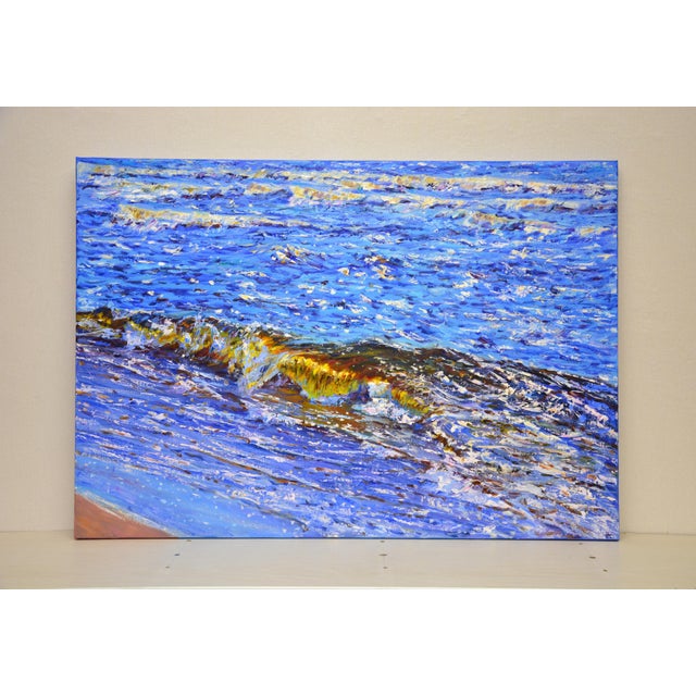 I poured my soul into this piece, capturing the vibrant rhythm of the sea through bold brushstrokes and rich oil colors....