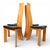 The four Iris chairs, crafted from light beechwood, are in good condition with minor signs of wear on the lower legs. The...