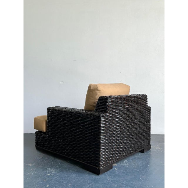 Vintage Ralph Lauren “Modern Organic” Woven Rattan Lounge Chair For Sale - Image 15 of 18