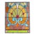 Vintage Art Nouveau Vivid Stained Glass Hanging Panel For Sale